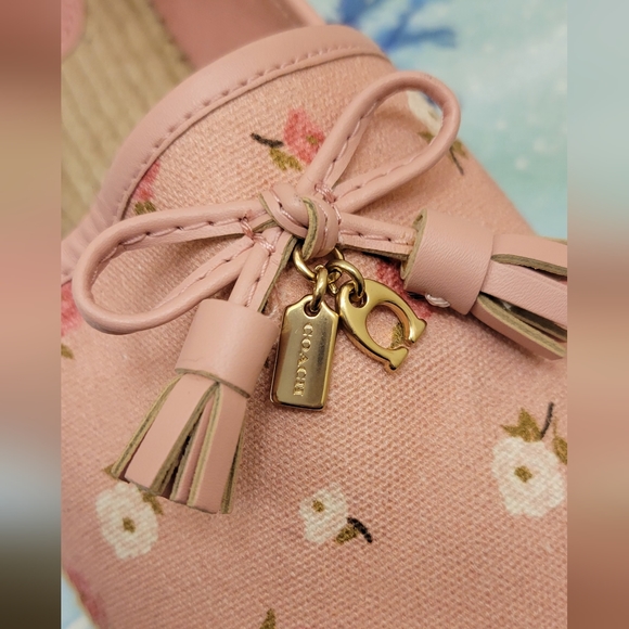 Coach Pink Floral Espadrilles size 11 - Picture 3 of 8